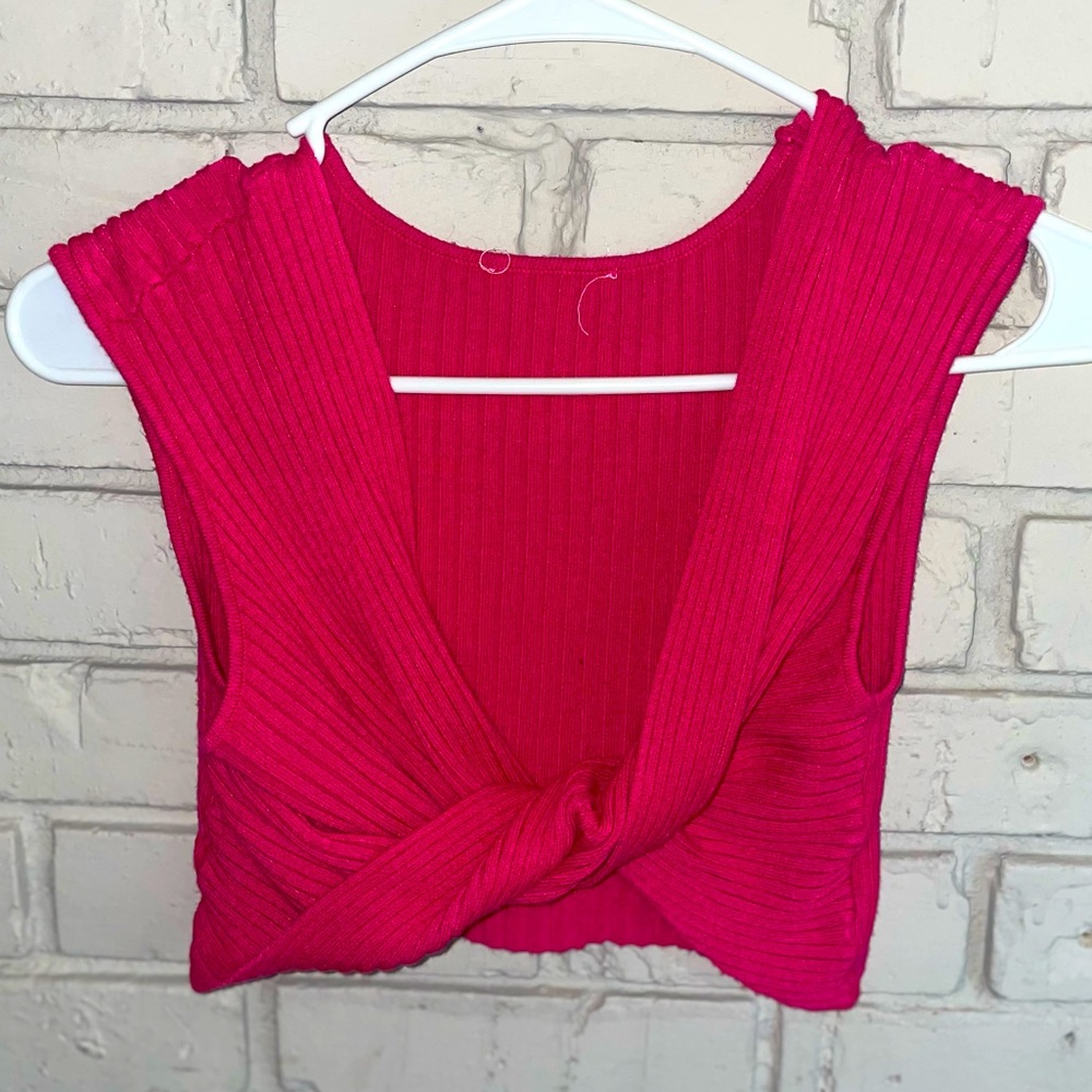 Urban Outfitters - Ribbed Crop Tank Sweater (Reversible!)